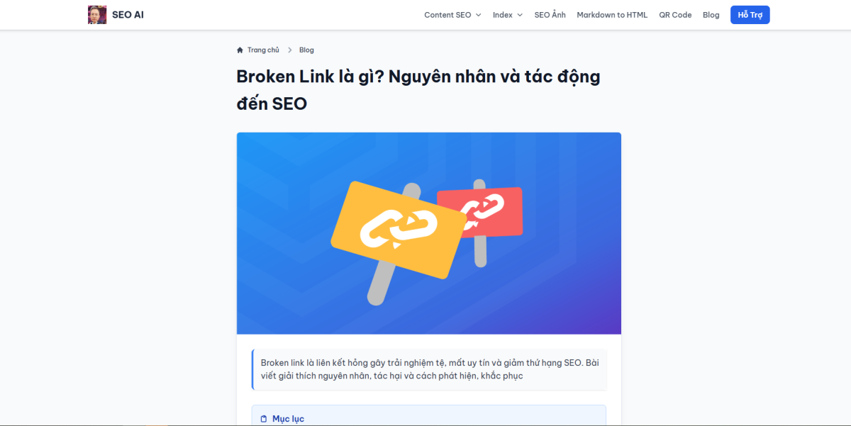 Thẻ H1 là phần nội dung tiêu đề đầu tiên được hiển thị trên nội dung bài viết của trang