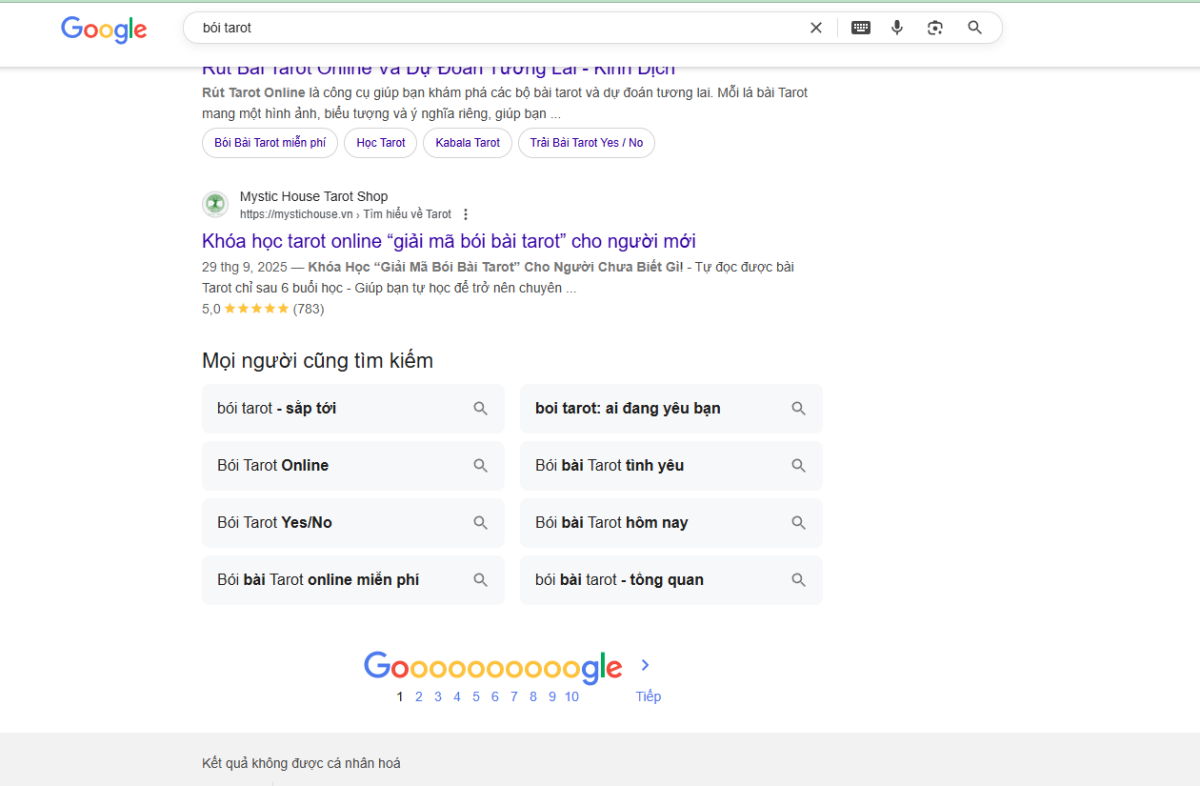 Tìm kiếm từ khoá LSI dựa trên các tìm kiếm liên quan tại Google