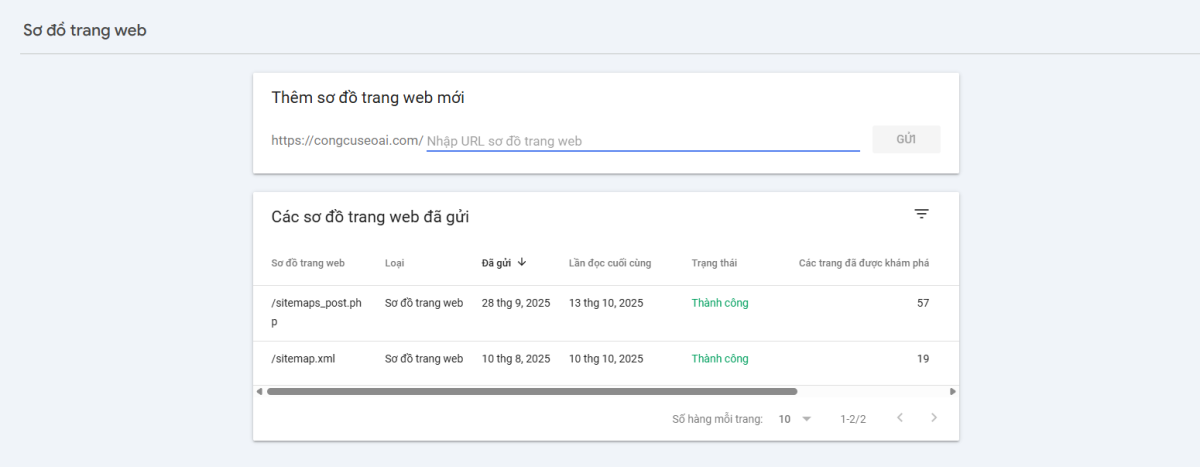 Quản Lý Sơ Đồ Trang Web