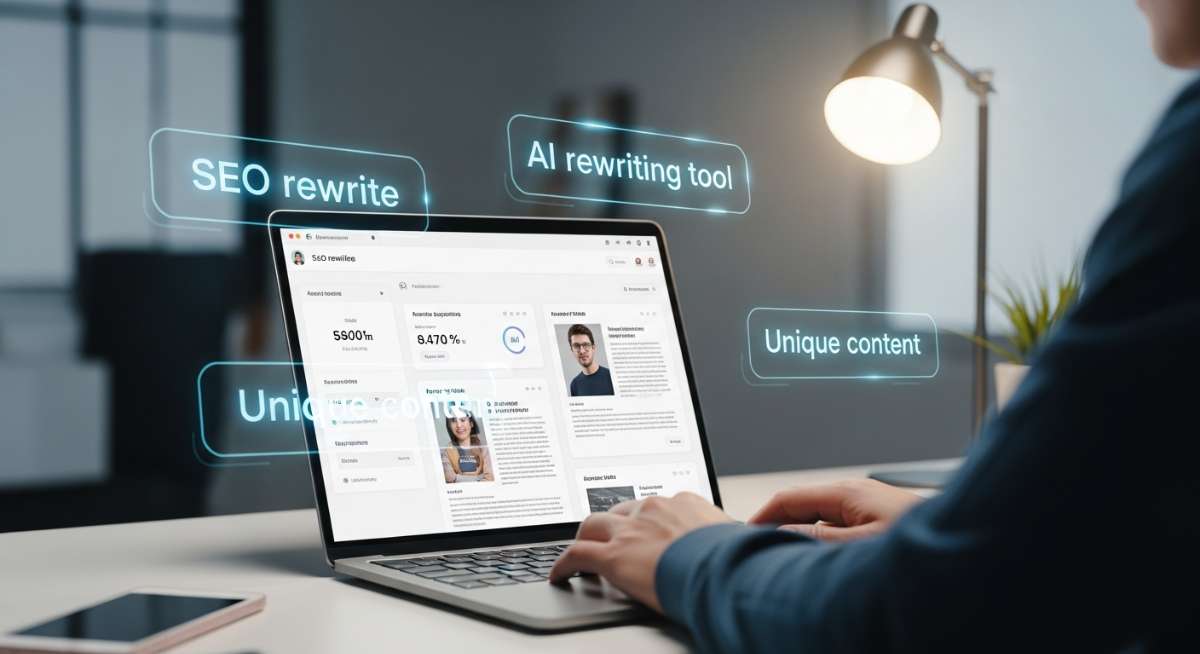 Giao diện công cụ viết lại bài bằng AI