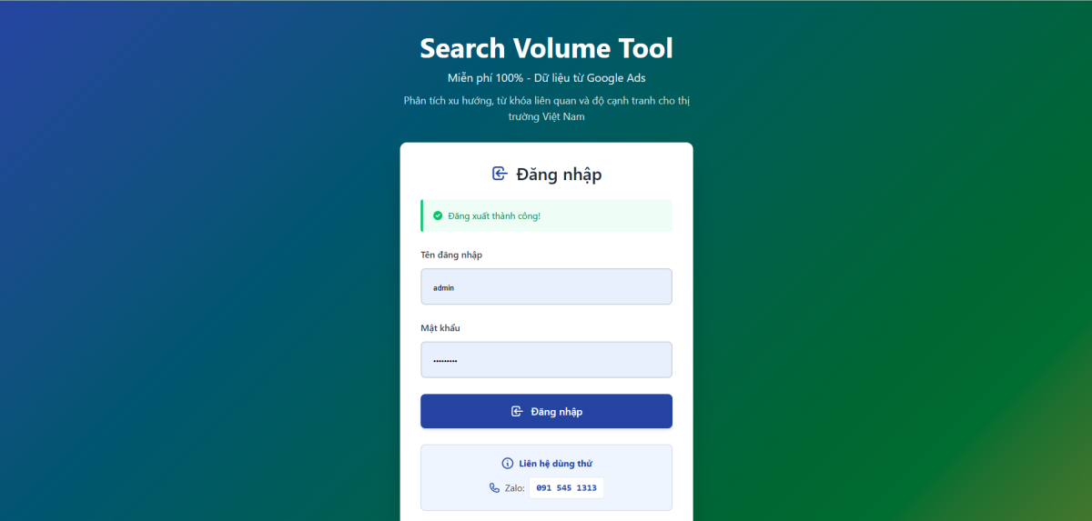 C&ocirc;ng Cụ Kiểm Tra Search Volume của SEO AI