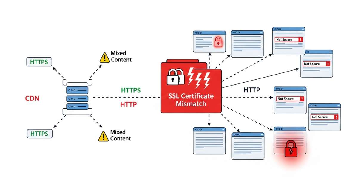Sai cấu hình SSL và mixed content có thể làm giảm uy tín website và ảnh hưởng trực tiếp đến thứ hạng.