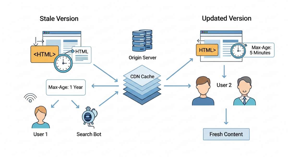 Lưu trữ tạm không hợp lý khiến Google thu thập nội dung lỗi thời, làm giảm độ liên quan của kết quả tìm kiếm
