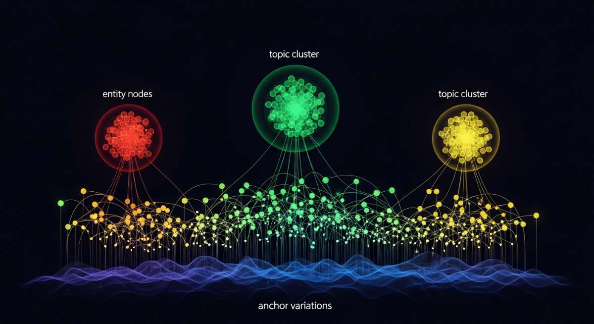 Liên kết ngữ nghĩa kết nối các trang dựa trên ý nghĩa và chủ đề chung, không phụ thuộc từ khóa chính xác.