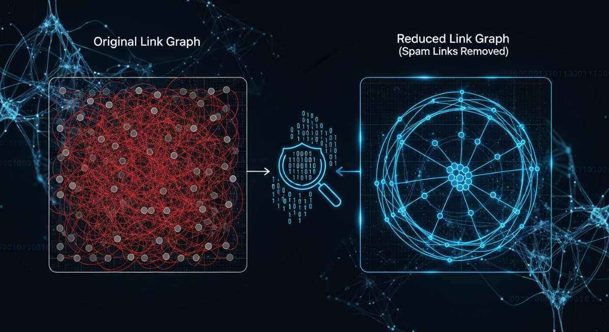 Reduced Link Graph là phiên bản đã lọc sạch liên kết spam, dùng để phát hiện link farm, PBN và các mô hình liên kết bất thường