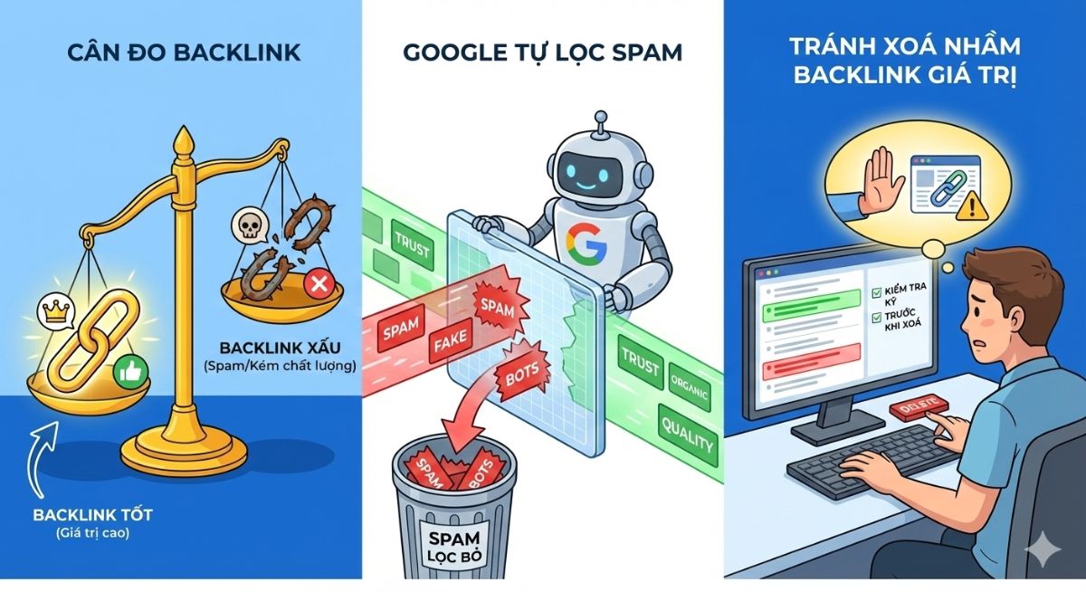 Những trường hợp không nên disavow: khi không có phạt, không bất thường, hoặc thiếu kinh nghiệm đánh giá