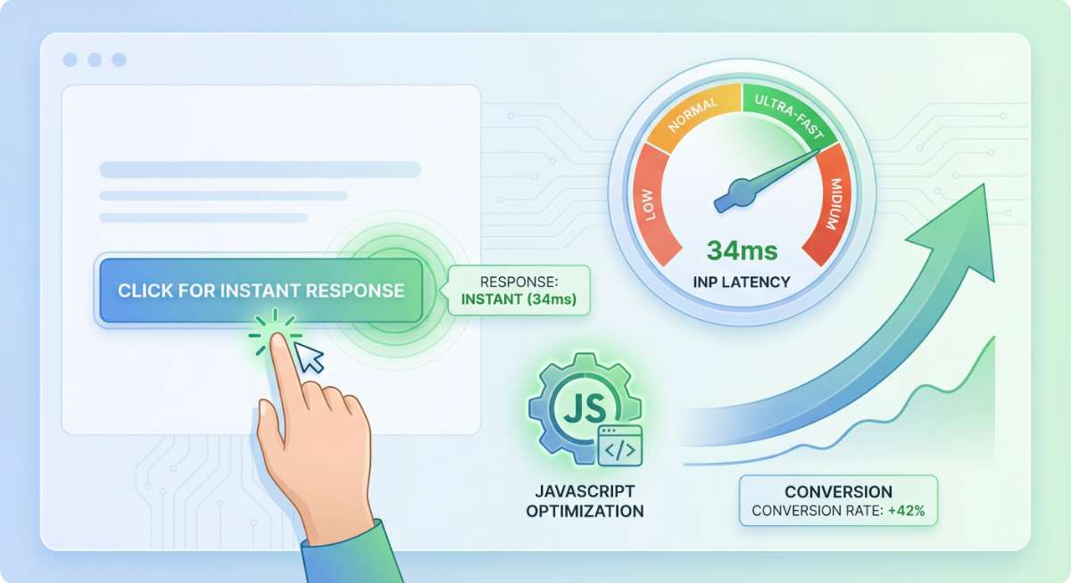INP thấp giúp CTA phản hồi nhanh, tăng tỷ lệ chuyển đổi