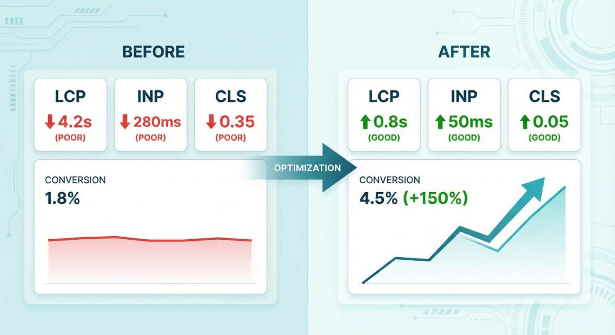 Khi tối ưu cả ba chỉ số, chuyển đổi tăng 10–15% trở lên