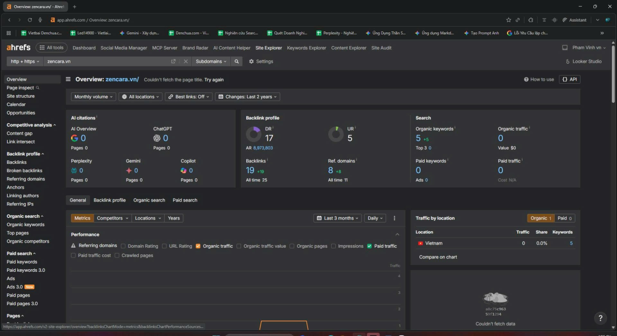 Kiểm tra DR bằng ahref