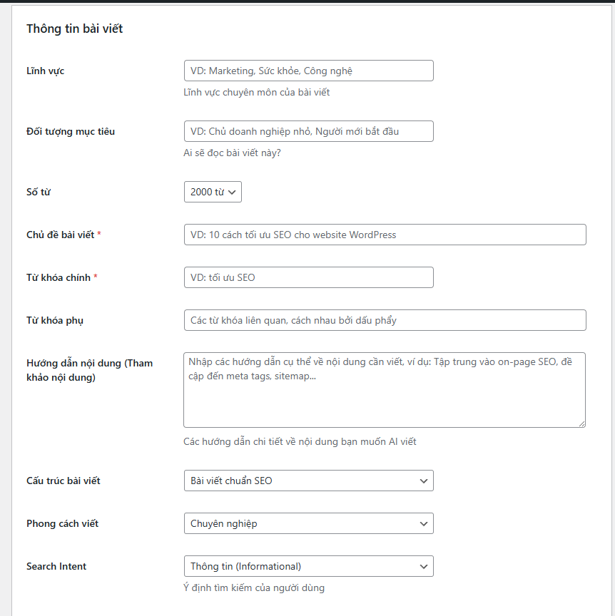 Cung cấp nội dung tham khảo chi tiết để AI làm cơ sở viết bài chính xác