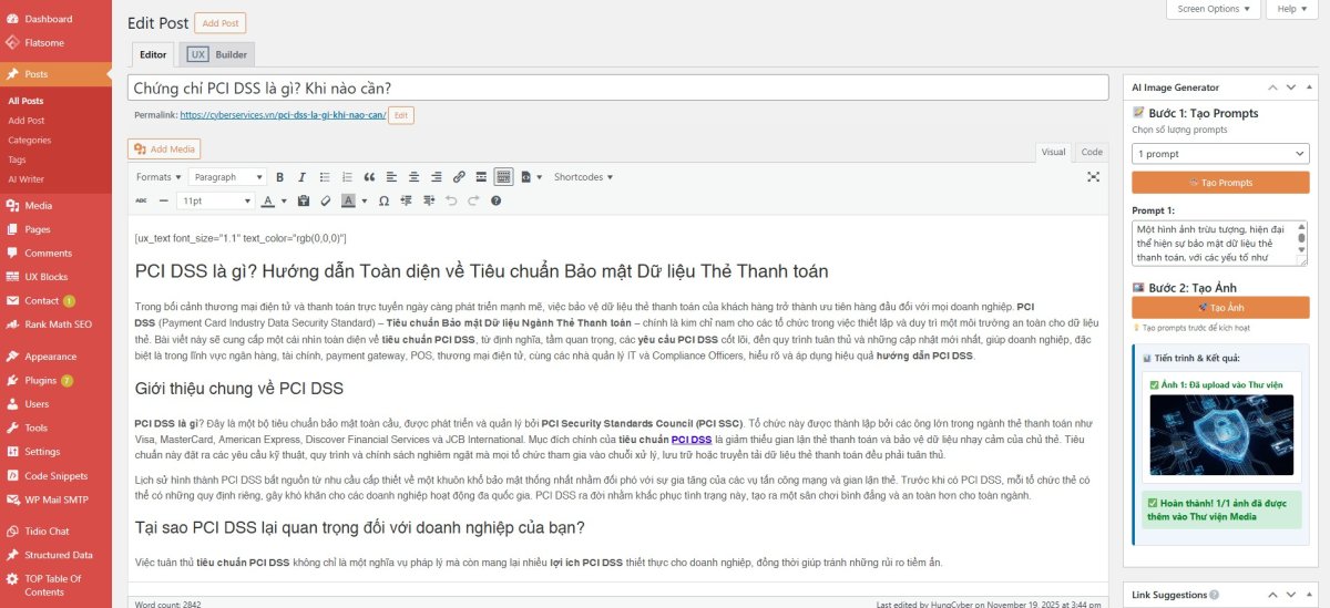 Tạo ảnh bằng AI ngay trong giao diện bài viết của Wordpress
