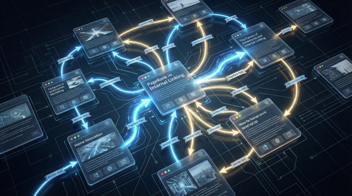 Internal Linking — biểu diễn cách anchor text và liên kết phân phối sức mạnh SEO