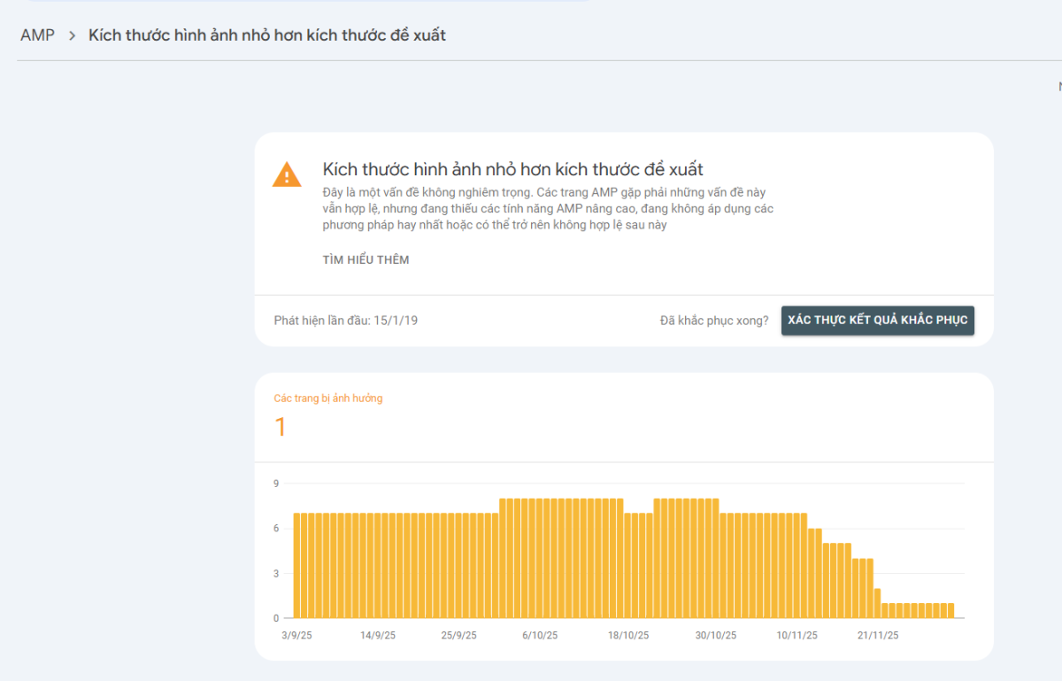 Cảnh báo lỗi cấu trúc không nghiêm trọng tại Google Search Console