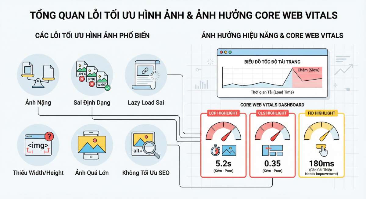 Lỗi Thường Gặp Khi Tối Ưu Hình Ảnh Cho SEO và Core Web Vitals